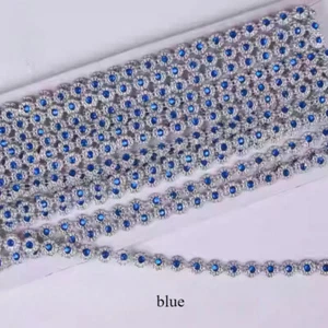 9m Retro Crystal Rhinestone Chain Trim Accessory Edge Shiny Sewing DIY Material - Picture 1 of 9