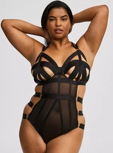 Body Torrid con tiras recortadas negro nuevo con etiquetas nuevo 2X - Imagen 1 de 9