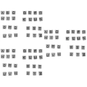 3 Pack Halskette Aus Würfelperlen Quadratische Buchstabenperlen Selber Machen - Bild 1 von 12