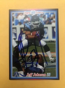 Jeff Johnson Signed Toronto Argonauts CFL Card - Bild 1 von 2