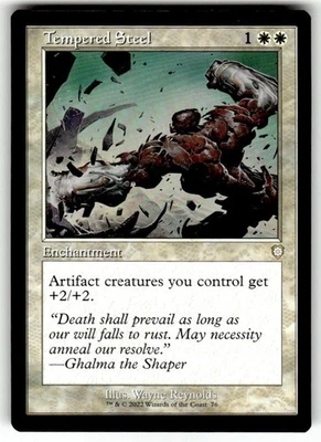 Tempered Steel (Retro Frame) Commander: the Brothers' War Regular MTG NM - Image 1 of 2