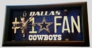 GTEI NFL Dallas Cowboys #1 Fan Wall or Desk Clock for Home or Office - Picture 1 of 2