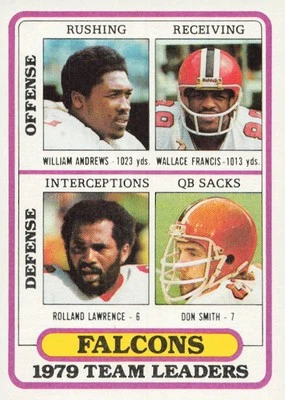 1980 Topps #411 Andrews/Francis/Rolland Lawrence/Don Smith - Image 1 of 2