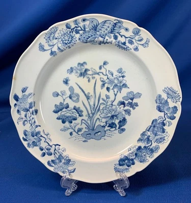 PLATO PAN 7,25" WEDGWOOD GROUP ETRURIA INGLATERRA AZUL Y BLANCO FLORAL Foto 1 de 4