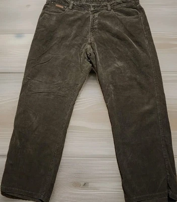 Ermenegildo Zegna Mens 38x30 Gray 5 Pocket Corduroy Pants Made In Italy Stretch  - Image 1 of 4
