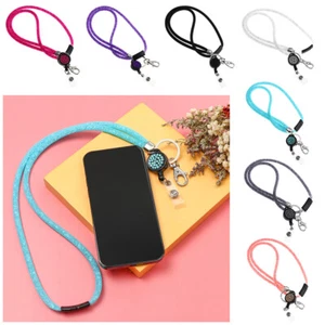 Supplies Bling Crystal Lanyard Hanging Rope ID Card Holder Neck Strap Clip - Photo 1 sur 19