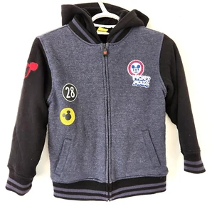 Disney Mickey Mouse 1928 Boys Varsity Fleece Jacket Full Zip Sz S - Picture 1 of 6