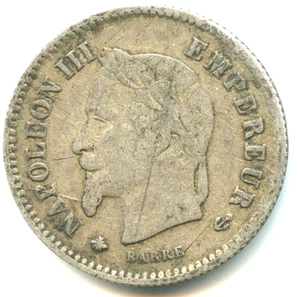 20 silver cent Napoleon III, laurel head 1867 A No. 7377 - Picture 1 of 2