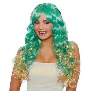 Dreamgirl- Long Wavy Ombre Wig W/Straight Braids *BRAND NEW* - Picture 1 of 1