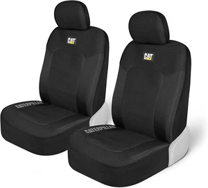 Cat® MeshFlex Automotive Seat Covers for Cars Trucks and SUVs (Set of 2) -BLACK - Picture 1 of 9