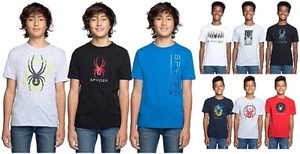 Spyder Youth 3-Pack Short Sleeve T-Shirt Boys Crew Neck Logo Size: S , M ,L - Picture 1 of 17