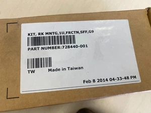HP 728440-001, 1U SFF ProLiant Easy Install Rail Kit for DL360 GEN9 , NEW - Picture 1 of 1