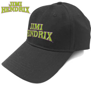 Gorra de béisbol Jimi Hendrix - logotipo arqueado - negra con cierre a presión - Imagen 1 de 1