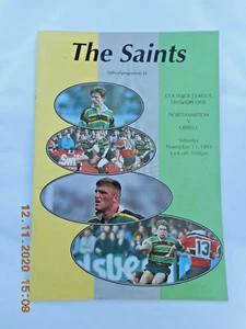 NORTHAMPTON SAINTS v ORRELL PROGRAMME 13 NOVEMBER.1993 - Picture 1 of 1