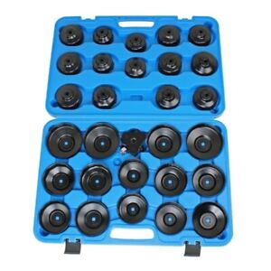 30pc Oil Filter Cap Socket Wrench Removal Tool Set Professional Heavy Duty Steel