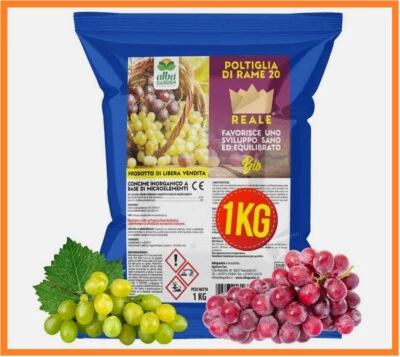 Fungicida Per Piante Poltiglia Bio Bordolese Rame Verderame Vite Olivo Orto 1 Kg - Immagine 1 di 4