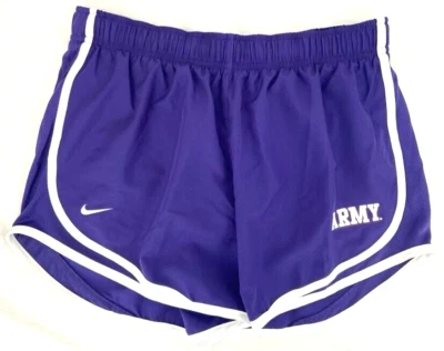NOVO Shorts de Corrida Feminino Nike Tempo Dri-Fit Roxo Exército dos EUA Black Knights M - Imagem 1 de 4