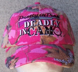 Embroidered Baseball Cap 2nd Amendment Pretty in Pink NEW 1 size fits all cammie - Picture 1 of 2