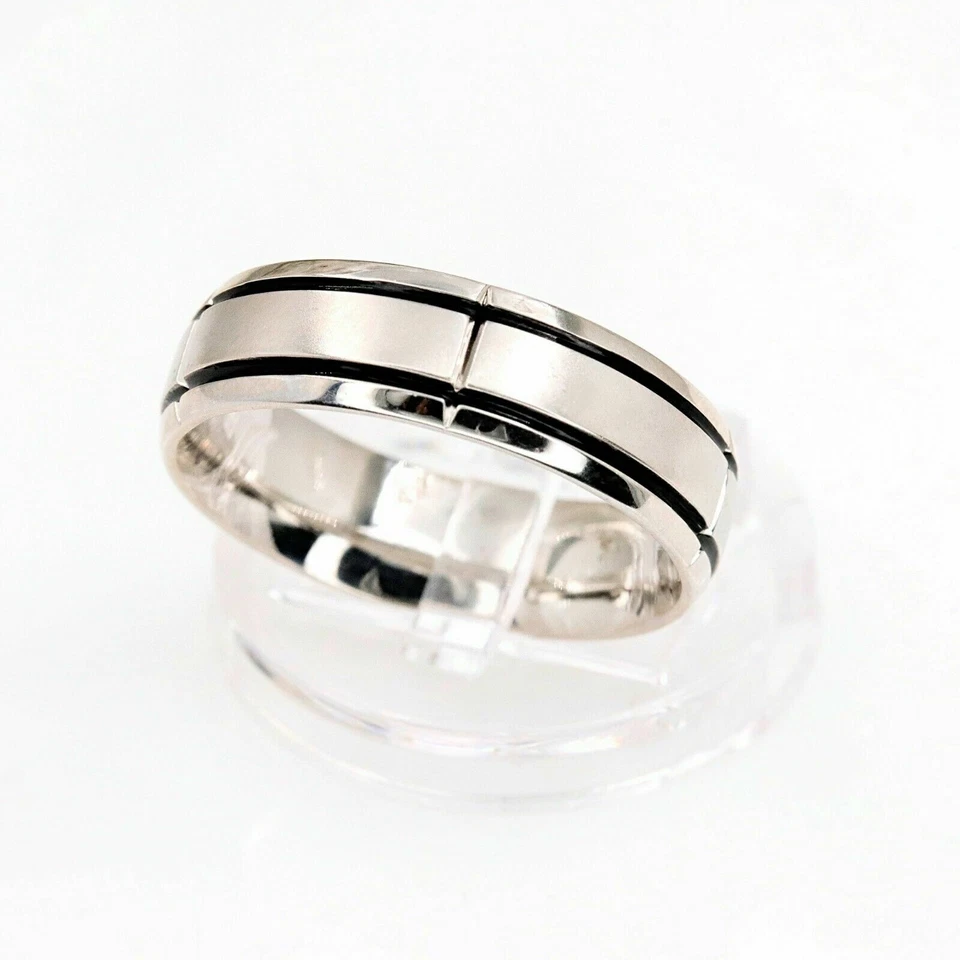 Alianza de boda para hombre VERRAGIO platino calibre talla 10,75 RU7005 Foto 1 de 4