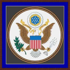 Great Seal Of The United States Cross Stitch Kit - Picture 1 of 2