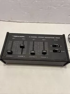 Realistic 4 Channel Stereo Microphone Mixer 32-1105A - Picture 1 of 6