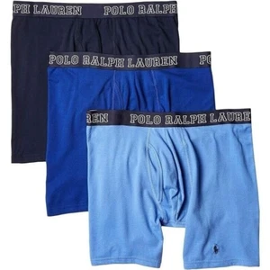 Polo Ralph Lauren 3 Pack RMBBP3 Men's Breathable Mesh Boxer Briefs Blue Size M - Picture 1 of 5