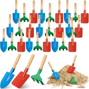 27 Pcs Kids Gardening Tools Set Metal Kids Yard Tools with Wooden Handles Safe B - Picture 1 of 12