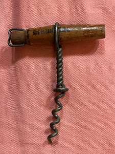 Vintage Brubaker's Creamed Pudding Vogel in Hand Korkenzieher Holzgriff Werbung - Bild 1 von 12