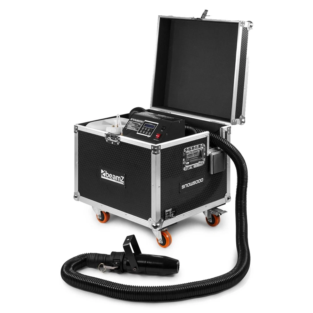 BeamZ SNOW600 Fake Snow Machine With Remote & 10L Fluid - 600W, Portable For Parties & DJs