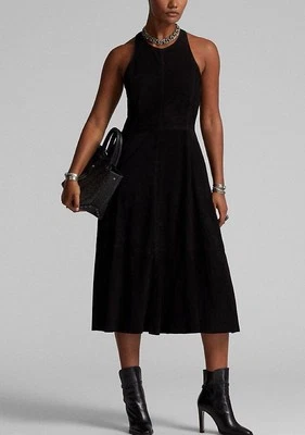 NUEVO CON ETIQUETAS $1400 RALPH LAUREN RRL Mujer Negro Gamuza de Cabra Espalda Corredora Vestido Talla 1 Foto 1 de 4