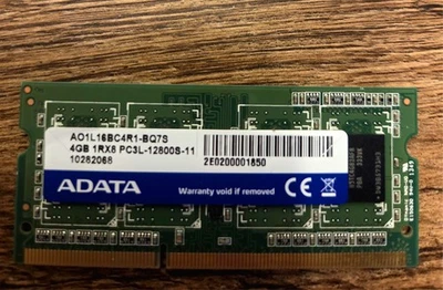 ADATA 4GB DDR3L SO-DIMM Memory Module. AO1L15BC4RI-BQ75 from an ASUS laptop - Image 1 of 4