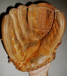 Vtg Regent 5214FR LHT 10" Youth Leather Baseball Glove Hi-Flex Double V Hinge - Picture 1 of 8