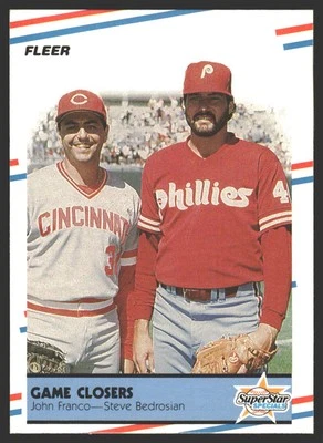 John Franco / Steve Bedrosian #627 1988 Fleer - Image 1 of 2