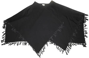 Peruvian Perfection 100% Baby Alpaca Shawl Wrap Black Top Made In Peru - Picture 1 of 4