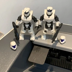 2 HALO Mega Construx Bloks ARCTIC WHITE UNSC SPARTAN MARK VI GEN1 FIGURA #N0 - Imagen 1 de 4