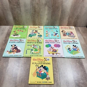1983 ~ Walt Disney Fun-To-Learn Library ~ 9 Volumes ~ Children's Learning Books - Picture 1 of 12