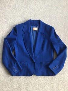 Giacca tuta blazer donna vintage PENDLETON 100% lana taglia S 4-6 blu - Foto 1 di 11