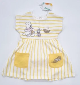 Disney Vestito Manica Corta Body Vestito Bambina Tg 56 (0-2 M) 100% Cotone NUOVO - Foto 1 di 3