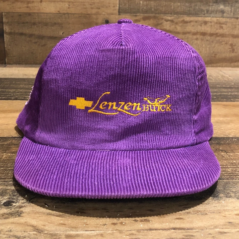 De Colección Lenzen Buick Sombrero Gorra Snapback Para Hombres Púrpura Pana Chaska Minnesota Años 90 LEER Foto 1 de 4