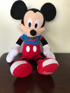 Disney Just Play 22’ Mickey Mouse Muñeco de Peluche Juguete En Linda Camiseta MM Excelente - Imagen 1 de 8