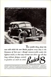 PRINT AD 1936 Buick 8 Performance Ease Firmness 6.75 x 10 - Picture 1 of 3