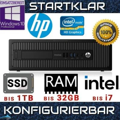 HP ProDesk 600 G1SFF Business PC Fino A I7 2 TB SSD Windows 10 Pro Computer - Immagine 1 di 2