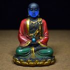 colored glaze liuli glass Ksitigarbha kwan yin buddha statue Figurine zen GuanYi