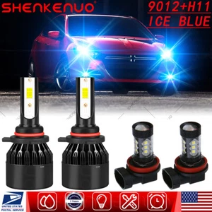 For DODGE Dart 2013 2014 2015 6x LED Headlight Hi/Low beam + Fog Bulbs Kit 8000K - Picture 1 of 12