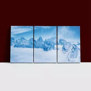 Switzerland Snow Swiss Alps Mountain 3x Poster & Canvas Wall Art Print - Picture 1 of 7