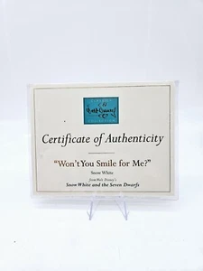 WDCC Disney Won't You Smile For Me Echtheitszertifikat ohne Figur - Bild 1 von 2