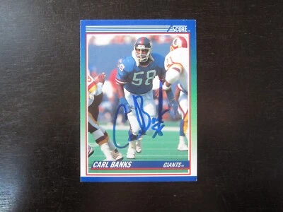 1990 Score # 91 Carl Banks Autograph Signed Auto Card (M2) New York Giants - Image 1 of 2