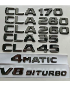 Chrome X117 C117 X118 C118 CLA35 CLA45 AMG CLA180 CLA200 CLA220 CLA250 Emblems - Picture 1 of 24