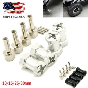 4 PIEZAS adaptador de extensión de buje de rueda hexagonal 10/15/20/25 mm para 1/10 RC axial SCX10 - Imagen 1 de 20