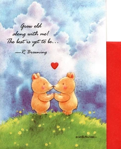 Happy Valentine's Day Lover Partner Brown Teddy Bear Bears Greeting Card - Picture 1 of 3